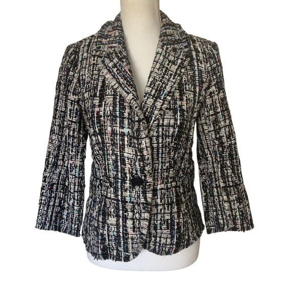ECRU tweed blazer size 4 - Picture 1 of 9